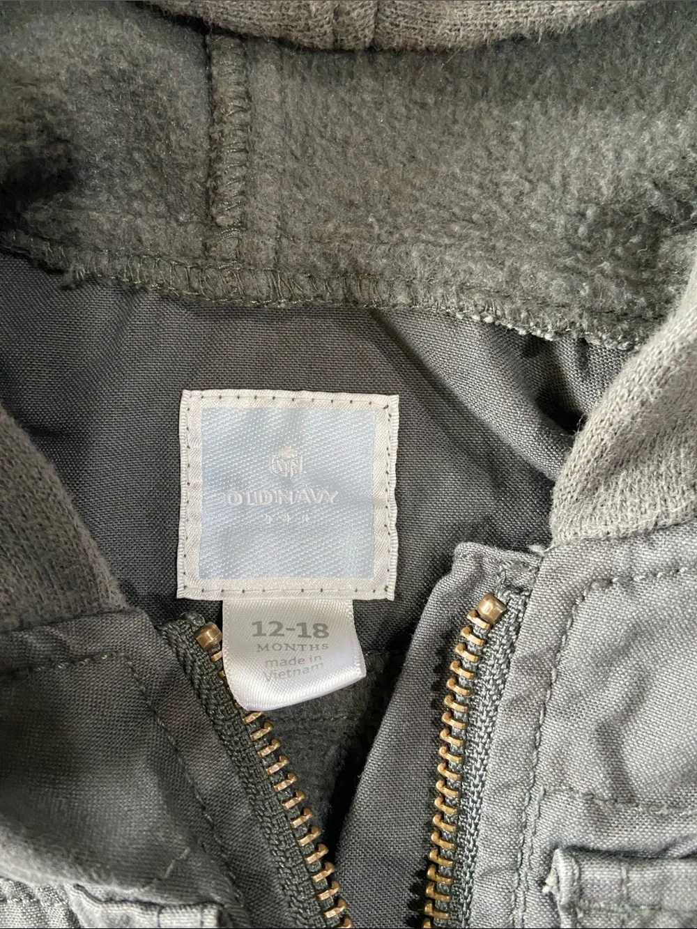 Toddler Hooded Zip-Up Jacket in Gray